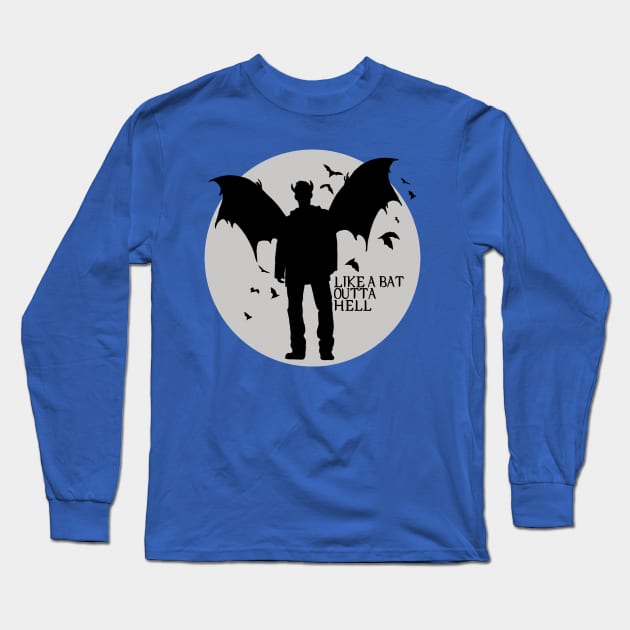 Like a bat outta hell Long Sleeve T-Shirt by vanhelsa124